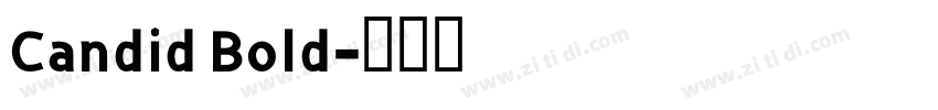 Candid Bold字体转换